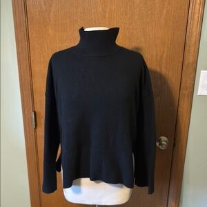 Banana Republic Black Ribbed Turtleneck Sweater